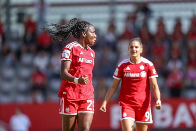 GER, Munich, FC Bayern Munich vs. FC Cologne, Google Pixel Women s Bundesliga, soccer, DFB, 2026–2027 season, FC Bayern Campus, Matchday 5 in Pictures (from left): DFB, DFL. REGULATIONS PROHIBIT ANY USE OF PHOTOGRAPHS AS IMAGE SEQUENCES AND OR QUASI-VIDEO, September 19, 2026 Copyright: HMBxMedia HendrikxHamelau