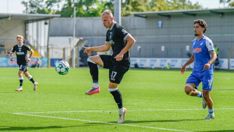 September 19, 2026, Dietmar Hopp Stadium, Hoffenheim, GER, 3rd Division, Matchday 7: TSG 1899 Hoffenheim II vs. SV Meppen, Jannic Ehlers, SV Meppen 17. DFL regulations prohibit any use of photographs as image sequences and or quasi-video. Hoffenheim, Baden-Württemberg, Dietmar Hopp Stadium