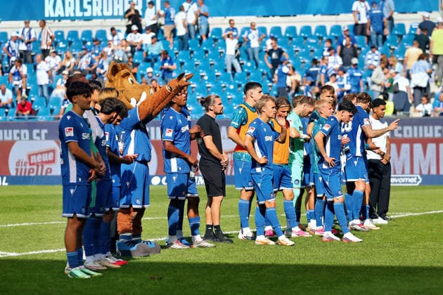 KSC disappoints on the field with a 0-1 loss to GER, SC Karlsruhe vs. FC Nürnberg Soccer Matchday 6, 2026–2027 Season, 2. Bundesliga, September 19, 2026. DFL and DFB regulations prohibit any use of photographs as image sequences and or quasi-video. GER SC Karlsruhe vs. FC Nuremberg, Soccer, Matchday 6, 2026–2027 Season, September 19, 2026 Copyright: xEibner-Pressefoto JoergxHirschx EP_JHH