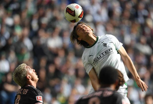 September 19, 2026, xophax, Soccer, Bundesliga 1, DFL, Borussia Mönchengladbach vs. 1. FSV Mainz 05, Phillip Tietz (Mainz 05), on the left, and Lou Itakura, on the right, Mönchengladbach DFL DFB REGULATIONS PROHIBIT ANY USE OF PHOTOGRAPHS AS IMAGE SEQUENCES AND OR QUASI-VIDEO Mönchengladbach