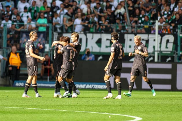 September 19, 2026, GER, Soccer, Men s, Bundesliga, 1. Bundesliga, 2026–2027 Season, VfL Borussia Mönchengladbach vs. FSV Mainz 05, Sheraldo Becker (M05) celebrates a goal, cheering with his team after scoring to make it 1–2 Copyright: xSvenxHanischx