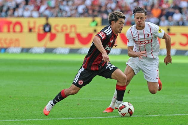 Attack by Ritus Doan, Eintracht Frankfurt, No. 20, Eintracht Frankfurt vs. SC Freiburg, Bundesliga, BL, 2026–2027 season, Match 4, September 19, 2026, Frankfurt, Deutsche Bank Park, Germany