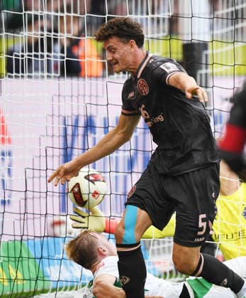 September 19, 2026, xophax, Soccer, Bundesliga 1, DFL, Borussia Mönchengladbach vs. 1. FSV Mainz 05, Eric Martel, Mainz 05 scores the 3-2 goal for Mainz, DFL, DFB REGULATIONS PROHIBIT ANY USE OF PHOTOGRAPHS AS IMAGE SEQUENCES AND OR QUASI VIDEO Mönchengladbach