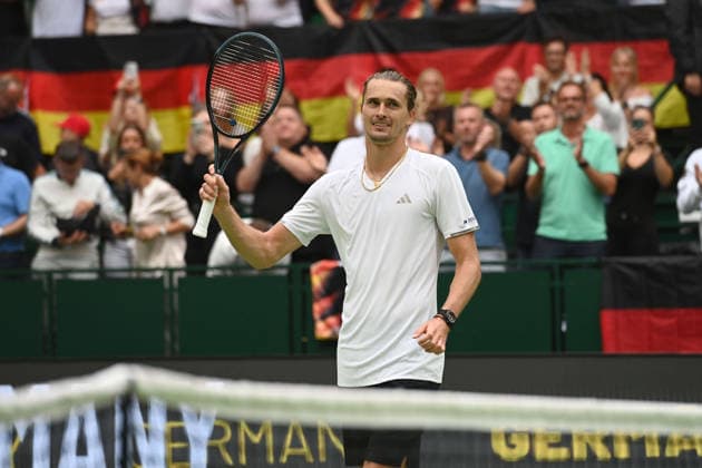 Alexander ZVEREV GER Cheering, joy, cheers, victory celebration, winner, match 1: Alexander ZVEREV (GER) vs. Matej DODIC (CRO) – Germany (GER) vs. Croatia (CRO) – Tennis Davis Cup Qualifiers, Round 2, on September 19, 2026, at the Heristo Arena in Westphalia, Germany Â