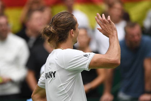 Alexander ZVEREV GER Cheering, joy, cheers, victory celebration, winner, match 1: Alexander ZVEREV (GER) vs. Matej DODIC (CRO) – Germany (GER) vs. Croatia (CRO) – Tennis Davis Cup Qualifiers, Round 2, on September 19, 2026, at the Heristo Arena in Westphalia, Germany Â