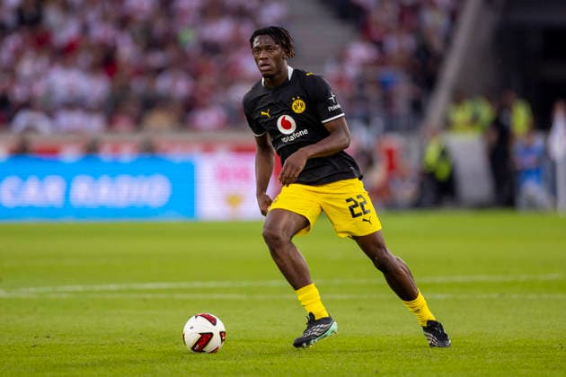 September 19, 2026, Soccer, Matchday 4 of the 1st Bundesliga, VfB Stuttgart vs. Borussia Dortmund, Joane Gadou, Borussia Dortmund, Stuttgart, MHP Arena, Baden-Württemberg, Germany, xRHR PHOTO DEx Copyright: DennisxEwert RHR-FOTOx RHR-FOTO DE