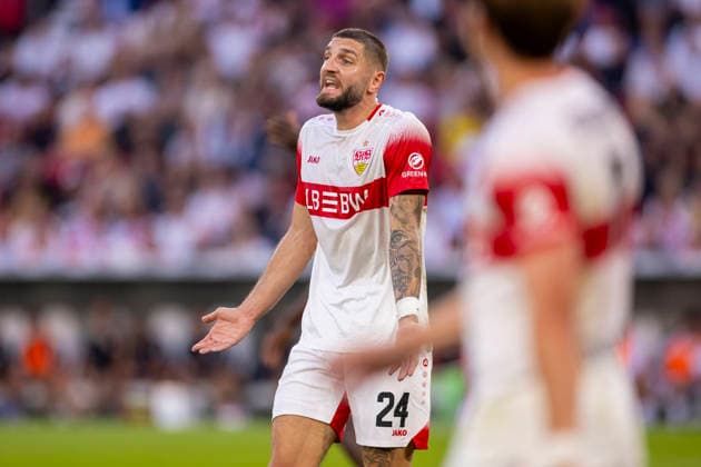 September 19, 2026, Soccer, Matchday 4 of the 1. Bundesliga, VfB Stuttgart vs. Borussia Dortmund, Julian Jeffrey, Jeff Gaston Chabot, VfB Stuttgart, Stuttgart MHP Arena, Baden-Württemberg, Germany, xRHR PHOTO DEx Copyright: DennisxEwert RHR-FOTOx RHR-FOTO DE