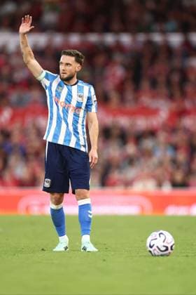 Matt Grimes of Coventry City takes a free kick. Nottingham Forest v Coventry City, Premier League, Football, The City Ground, Nottingham, UK - 19 Sep 2026Nottingham The City Ground United Kingdom EDITORIAL USE ONLY No use with unauthorised audio, video, data, fixture lists, club league logos or live services. Online in-match use limited to 120 images, no video emulation. No use in betting, games or single club league player publications. Copyright: xRyanxBrowne Shutterstockx 17158587ja