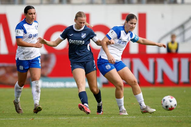 September 20, 2026, Hänsch Arena, Meppen, GER, Women’s Soccer, 2. Bundesliga: SV Meppen vs. SC Sand, Anouk Blaschka, SV Meppen 10. DFL regulations prohibit any use of photographs as image sequences and or quasi-video. Meppen, Lower Saxony, Hänsch Arena