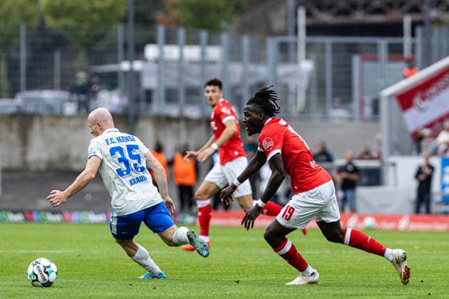 3rd Division, Matchday 7: Rot-Weiss Essen vs. Hansa Rostock, September 20, 2026, Franci Bouebari (Rot-Weiss Essen), September 19, 2026, 3rd Division, Matchday 7: Rot-Weiss Essen vs. Hansa Rostock, Stadion an der Hafenstraße, Essen, September 20, 2026. DFL regulations prohibit any use of photographs as image sequences and or quasi-video. Copyright: xBEAUTIFULxSPORTS Buriakovx