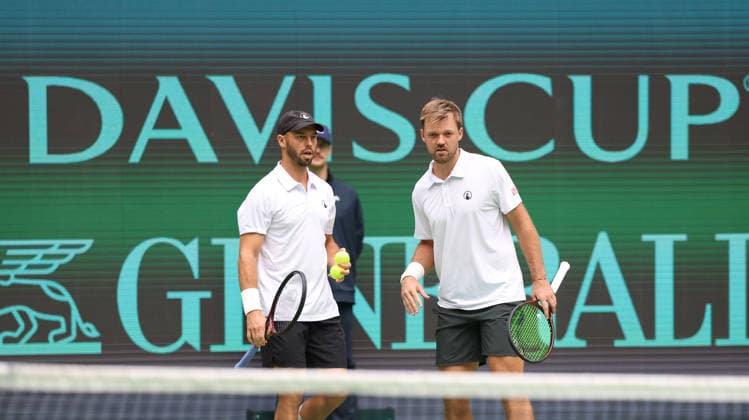 Team Germany, Kevin Krawietz, Tim Puetz, Men s Doubles, Davis Cup: Germany vs. Croatia, Heristo Arena, Halle, Westphalia, Germany; Tennis Davis Cup 20026; Heristo Arena, Halle, North Rhine-Westphalia, Germany; September 20, 2026 Copyright: xJuergenxHasenkopfx