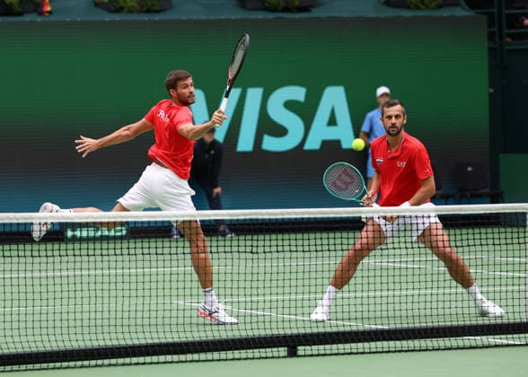 Team Croatia, Nikola Mektic, Mate Pavic, Men s Doubles, Davis Cup: Germany vs. Croatia, Heristo Arena, Halle West, Germany; Tennis Davis Cup 20026; Heristo Arena, Halle West, North Rhine-Westphalia, Germany; September 20, 2026 Copyright: xJuergenxHasenkopfx