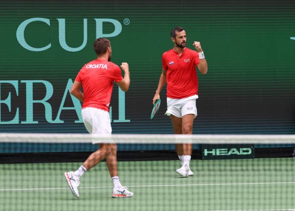 Team Croatia, Nikola Mektic, Mate Pavic, Men s Doubles, Davis Cup: Germany vs. Croatia, Heristo Arena, Halle West, Germany; Tennis Davis Cup 20026; Heristo Arena, Halle West, North Rhine-Westphalia, Germany; September 20, 2026 Copyright: xJuergenxHasenkopfx