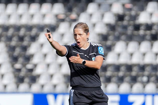 Karoline Wacker, Referee, Germany, Soccer, Google Pixel Women s Bundesliga, Matchday 5, 2026–2027, SC Freiburg vs. Bayer 04 Leverkusen, September 20, 2026, Dreisamstadion, Freiburg, Dreisamstadion, Baden-Württemberg, Germany Copyright: xArnexAmbergx