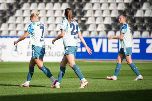 Soccer, Google Pixel Women s Bundesliga, Matchday 5, 2026–2027, SC Freiburg vs. Bayer 04 Leverkusen, September 20, 2026, Dreisamstadion, Freiburg, Cornelia Kramer (Bayer 04 Leverkusen), 7th own goal, Freiburg Dreisamstadion, Baden-Württemberg, Germany Copyright: xFINLEYxMÖRCHx