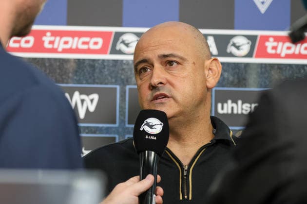 Rui Mota, Head Coach of SV Waldhof Mannheim, Postgame Interview: Soccer 3rd Division, Matchday 7, SV Waldhof Mannheim vs. SC Preußen Münster on September 20, 2026, at Carl Benz Stadium in Mannheim, Germany, 2026; Franz Reindel, Mannheim, Carl Benz Stadium, Germany Copyright: xFranzxReindelx