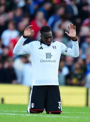 Calvin Bassey of Fulham at full time Fulham v Manchester United, ManU Premier League, Football, Craven Cottage, London, UK - 20 Sep 2026London Craven Cottage United Kingdom EDITORIAL USE ONLY No use with unauthorised audio, video, data, fixture lists, club league logos or live services. Online in-match use limited to 120 images, no video emulation. No use in betting, games or single club league player publications. Copyright: xJavierxGarcia Shutterstockx 17160117az