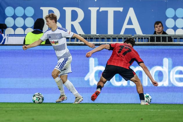 Sports, Soccer, 3rd Division, 2026–2027 Season, Matchday 7: SV Wehen Wiesbaden vs. MSV Duisburg, September 20, 2026, BRITA Arena; Dominik Kother (MSV Duisburg), 11 Ben Link (Wiesbaden), 17 Wiesbaden, BRITA Arena, Hesse, Germany