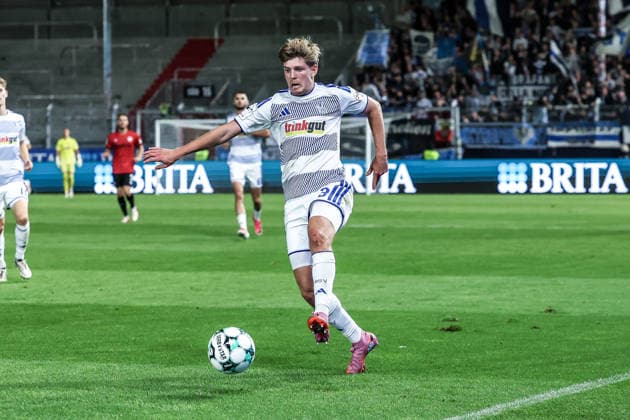 Sports, Soccer, 3rd Division, 2026–2027 Season, Matchday 7: SV Wehen Wiesbaden vs. MSV Duisburg, September 20, 2026, BRITA Arena; Frederik Christensen (MSV Duisburg), 3rd Division, Wiesbaden, BRITA Arena, Hesse, Germany