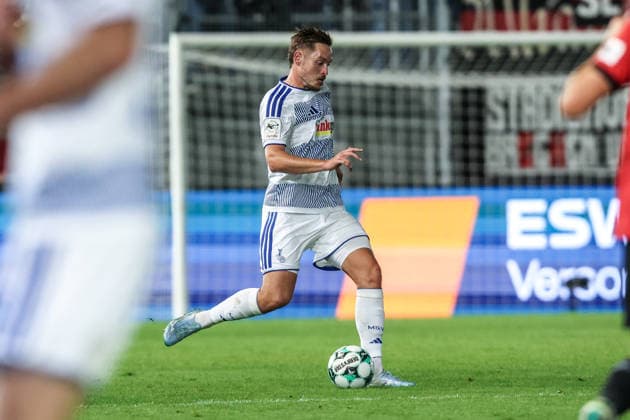 Sports, Soccer, 3rd Division, 2026–2027 Season, Matchday 7: SV Wehen Wiesbaden vs. MSV Duisburg, September 20, 2026, BRITA Arena, Aljaz Casar (MSV Duisburg), 8, Wiesbaden, BRITA Arena, Hesse, Germany