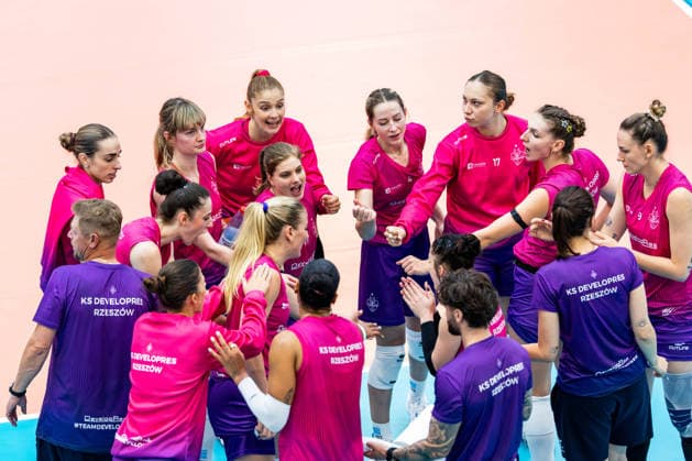 September 20, 2026, GER, Volleyball, Women, Funke Volley Cup, Season 26–27, Day 3 of the tournament, Dresdner SC (Dresdner Sportclub 1898) vs. KS DevelopRes Rzeszow (KS DevelopRes Rzeszow team), pictured: Dominika Pierzchala, KS DevelopRes Rzeszów; Laura Jansen, KS DevelopRes Rzeszów; Marrit Jasper, KS DevelopRes Rzeszów; Martyna Lazowska, KS DevelopRes Rzeszów; Julita Piasecka, KS DevelopRes Rzeszów; Weronika Centka Tietianiec, KS DevelopRes Rzeszow Taylor Mims KS DevelopRes Rzeszów Mika Grbavica KS DevelopRes Rzeszów Justyna Jankowska KS DevelopRes Rzeszów Magdalena Bukovska KS DevelopRes Rzeszów Alicja Grabka KS DevelopRes Rzeszów Uliana Kotar KS DevelopRes Rzeszów Zuzanna Suska KS DevelopRes Rzeszów Karolina Pancewicz KS DevelopRes Rzeszów Jelena Blagojevic KS DevelopRes Rzeszów 99089 Erfurt, Rieths Sports Complex, Thuringia, Germany