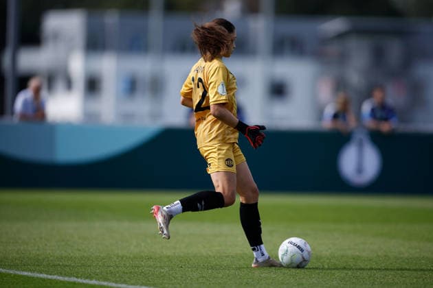 Soccer I Women s I 2026–2027 Season I DFB Cup I FC Schalke 04 vs. SGS Essen I September 27, 2026 Julia Kassen 32, SGS Essen, cutout, close-up, portrait, single photo, single image, body, Gelsenkirchen, Parkstadion, North Rhine-Westphalia, Germany Copyright: xLobeca CedricxSiefkerx