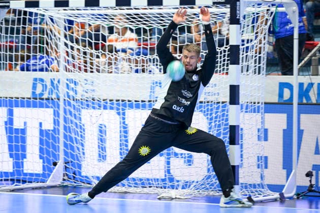 September 27, 2026, GER, Handball, Men s, Opel HBL, 2026–2027 Season, Matchday 6, VfL Gummersbach vs. Bergischer HC Christopher Rudeck, goalkeeper for BHC 1, warming up, individual play. DFB and DFL regulations prohibit any use of photographs as image sequences and or quasi-video. Gummersbach, SCHWALBE Arena, North Rhine-Westphalia, Germany Copyright: xNordphoto Meuterx