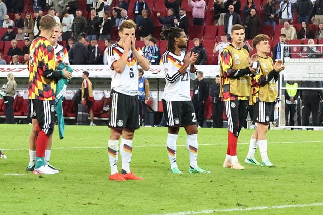 September 27, 2026, xrekx, Soccer UEFA Nations League, Germany vs. Greece, end of the game: Joshua Kimmich, Germany, disappointed, looks disappointed, dejected, Augsburg