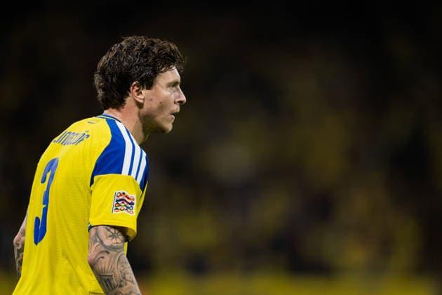 September 28, 2026: Victor Nilsson Lindelöf of Sweden during the Nations League soccer match between Sweden and Poland on September 28, 2026 in Stockholm. Photo by Jesper Zerman, BILDBYRAN, code JZ JM0857, bbeng, soccer, football, national team, Nations League, UEFA Nations League, Sweden, Sweden A, Poland Copyright: JESPERxZERMAN BB260928JZ014