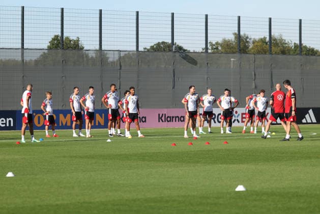 Players from the German national team on the practice field, GER, German national team, practice, soccer, UEFA Nations League, 2026–2027 season, September 29, 2026, GER, German National Team, Training, Soccer, UEFA Nations League, 2026–2027 Season, September 29, 2026, Herzogenaurach Copyright: xEibner-Pressefoto JennixMaulx EP_JML