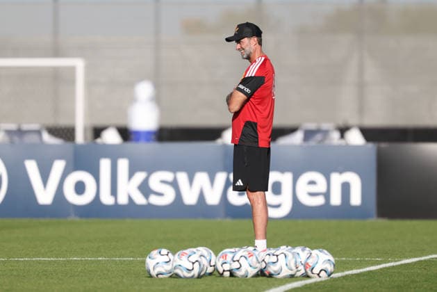 Jürgen Klopp, Germany, national team coach, laughing, GER, Germany national team, practice, soccer, UEFA Nations League, 2026–2027 season, September 29, 2026, GER, German national team, training, soccer, UEFA Nations League, 2026–2027 season, September 29, 2026, Herzogenaurach Copyright: xEibner-Pressefoto JennixMaulx EP_JML