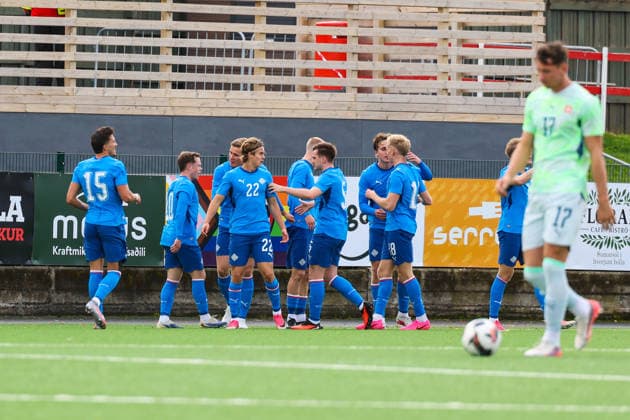 Soccer Europe UEFA U-21 European Championship 2027 Qualifiers, Group C, September 29, 2026, 3:00 p.m. Iceland U21 vs. Switzerland U21 Throttarvöllur, Reykjavik, Iceland Goal celebration: Iceland leads 1–0. Scored by Daniel Gudjohnsen. Iceland U21, Reykjavik, Throttarvöllur, Reykjavik, Iceland Copyright: xAmiirxAmedjouax