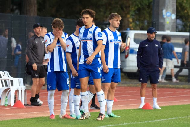 September 29, 2026, Germany, Soccer, Friendly Match, 2. Bundesliga, Matchday, 2026–2027 Season, Ernst Reuter Stadium, Berlin, Hertha03 Zehlendorf vs. Hertha BSC Substitutions by Hertha players: Pascal Klemens, Hertha BSC Berlin 41, Niklas Hildebrandt, Hertha BSC Berlin 26, Jerom Diallo, Hertha BSC Berlin 51; Head Coach Stefan Leitl, Hertha BSC Berlin. 2. Bundesliga. DFB and DFL regulations prohibit any use of photographs as image sequences and or quasi-video. nordphoto GmbH, Engler, Berlin, Ernst Reuter Stadium, Berlin, Germany Copyright: xNordphotox xEnglerx