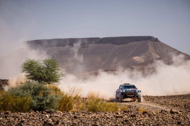 W2RC - RALLYE DU MAROC 2026 215 VARIAWA Saood (rsa), MOORE Charan (rsa), Toyota Hilux IMT Evo, Toyota Gazoo Racing SA, FIA W2RC, ULT T1+, action, during the Stage 2 of the Rallye du Maroc 2026, 4th round of the 2026 WR2C Championship from September 30, 2026 around Zagora, Morocco - AgadirMorocco Copyright: xDamienxSaulnierx