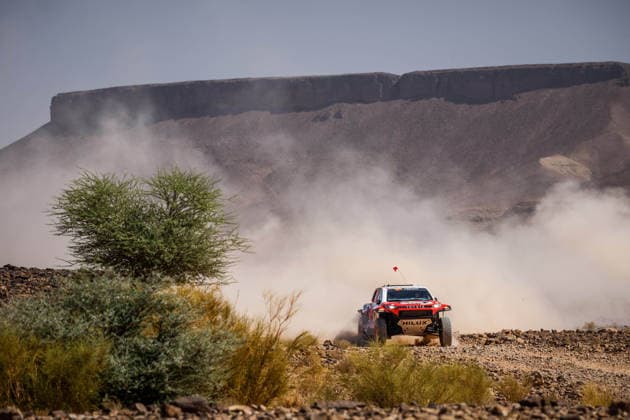 W2RC - RALLYE DU MAROC 2026 203 QUINTERO Seth (usa), SHORT Andrew (usa), Toyota Hilux GR, Toyota Gazoo Racing W2RC, FIA W2RC, ULT T1+, action, during the Stage 2 of the Rallye du Maroc 2026, 4th round of the 2026 WR2C Championship from September 30, 2026 around Zagora, Morocco - AgadirMorocco Copyright: xDamienxSaulnierx