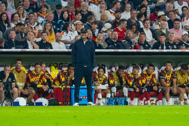 Soccer, Men s, 2026–27 Season, UEFA Nations League League A, Group 2, Matchday 3 in Munich, Germany vs. Serbia, Coach Jürgen Klopp on the bench for Germany, October 1, 2026, Copyright: xMatthiasxKochx