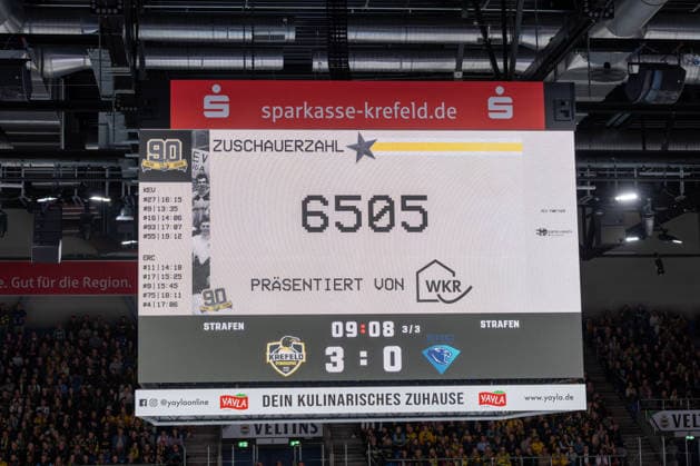 Official attendance: 6,505 spectators at the Yayla Arena, GER, Krefeld Pinguine vs. ERC Ingolstadt, ice hockey, PENNY DEL, Matchday 5, 2026–2027 season, October 2, 2026, Germany, Krefeld Pinguine vs. ERC Ingolstadt, ice hockey, PENNY DEL, Matchday 5, 2026–2027 season, October 2, 2026, Krefeld Copyright: xEibner-Pressefoto FabianxFriesex EP_FFE