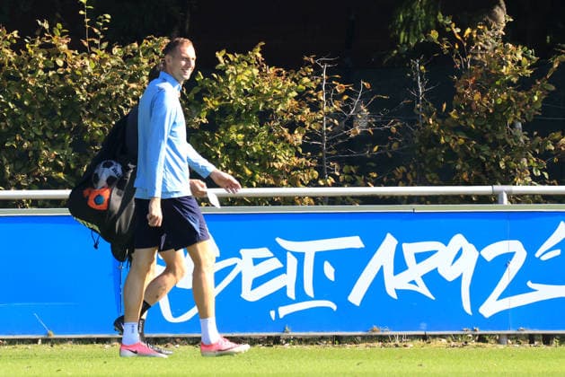October 5, 2026, Germany, Soccer, 2. Bundesliga, 2026–2027 Season, Sportforum, Hertha BSC, Training: Gustaf Nilsson, Hertha BSC Berlin, 2nd Division, DFB and DFL regulations prohibit any use of photographs as image sequences and or quasi-video. nordphoto GmbH, Engler, Berlin, Sportforum, Berlin, Germany Copyright: xNordphotox xEnglerx