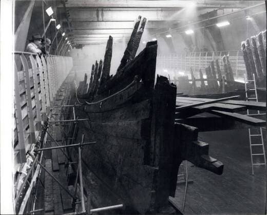 Apr. 17, 2012 - Vasa Sails Again. 17th Century Warship Raised From The Weep: On a fine afternoon in August, 1628, the proud ship Vasa - named for the Swedish Royal Family - set sail from Stockholm on her maiden voyage. She was the pride of the fleet of Gustav 11 Adolf, a welcome new warship to a Sweden engaged in tee Thirty Years . Less than a nautical mile from the quay where thousands of spectators watched, off the island of Beckholm, a sudden squall healed the ship over, water gushed through the open gun-ports, and with all her flags flying, Vasa sank to the bottom of the ocean, under 110 feet of water. She was never recovered although several attempts were made. Then one day in 1956 a Swedish Admiralty engineer by the name of Andere Franzen who was interested in the recovery of old sunken ships, brought up from the bottom, a plug of blackened oak. This discovery, after years of searc - ZUMAk09