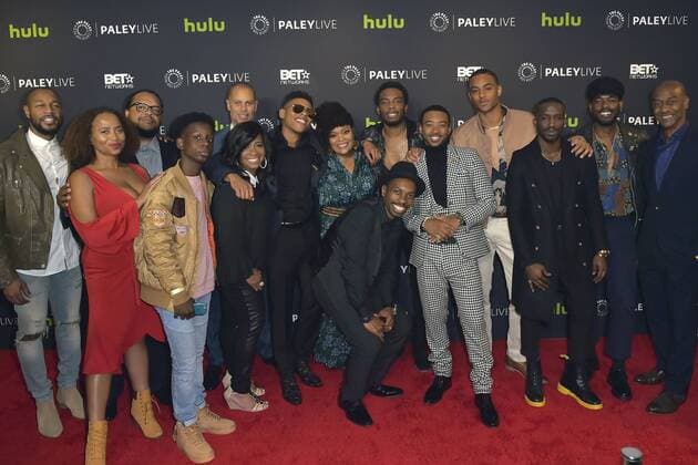Durrell Babbs Tank, Lisa Nicole Carson, Chris Robinson, Tyler Williams, Sandi McCredd, Jesse Collins, Bryshere Y. Gray, Yvette Nicole Brown, Woody McClain, Algee Smith, Elijah Kelly, Luke James und Stephen G. Hill bei der Premiere der BET TV-Miniserie The New Edition Story im Paley Center for Media. Beverly Hills, 14.12.2016 Foto:xD.xStarbuckx xFuturexImage