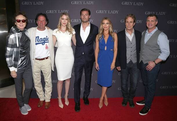 April 26, 2017 - Los Angeles, CA, United States - 26 April 2017 - Los Angeles, California - G Tom Mac, Billy Sherry, Carolyn Stotesbery, Chris Meyer, Natalie Zea, John Shea, Jimmy Cummings. Premiere Of Pataphysical Production s Grey Lady held at The Landmark. Photo Credit: AdMedia Los Angeles United States - ZUMAa123 20170426_zaa_a123_485 Copyright: xAdmediax
