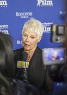 November 30, 2017 - Santa Barbara, California, USA - Academy Award winner DAME JUDI DENCH is interviewed on the red carpet before receiving the 12th annual Kirk Douglas Award for Excellence in Film. The award goes to a lifelong contributor to cinema through work in front of the camera, behind, or both. Past honorees include Warren Beatty, Jane Fonda, Jessica Lange, Forest Whitaker, Robert DeNiro, Michael Douglas, Harrison Ford, Quentin Tarantino, Ed Harris, and John Travolta. Proceeds from the black-tie event support the Santa Barbara International Film Festivals education programs. Santa Barbara USA - ZUMAh13_ 20171130_zaf_h13_007 Copyright: xPJxHellerx