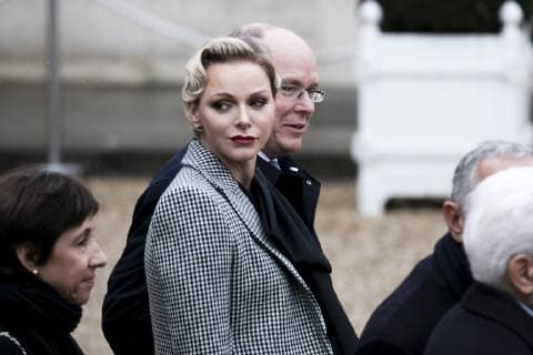 Paris, France November 11, 2018 - Commemorations at the Elysee Palace marking the 100th anniversary of the November 11 1918 armistice, ending World War I - Charlene Wittstock, Albert II Prince de Monaco POLITIQUE, ELYSEE, ARMISTICE, 11 NOVEMBRE, CHEFS D ETATS, PREMIERE GUERRE MONDIALE, MONACO Copyright: xVincentxIsorex