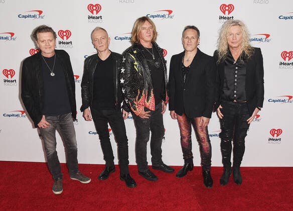 September 21, 2019, Las Vegas, NV, USA: LAS VEGAS, NV - SEPTEMBER 21: Rick Allen, Phil Collen, Joe Elliott, Vivian Campbell, and Rick Savage of Def Leppard attend the iHeartRadio Music Festival at T-Mobile Arena on September 21, 2019 in Las Vegas, Nevada. Photo: imageSPACE Las Vegas USA - ZUMAs181 20190921_zea_s181_388 Copyright: xImagespacex