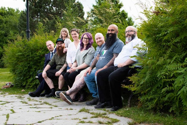 November 25, 2019, Newfoundland and Labrador, Canada: A group of bearded Canadian men have been transformed into mermen for a hilarious charity calendar...The Newfoundland and Labrador Beard and Moustache Club (NLBMC) have raised over £291,000 ($500,000) for local charities from sales of over 30,000 calendars worldwide and now the men are back for the 2020 edition sporting facial hair with fishtails and scales...Dubbed the â€oe2020 MerBâ€⠢ys Calendarâ€Â, it combines the word Merman with the Newfoundland term â€oebâ€⠢y†(pronounced â€oebyeâ€Â), a term similar to the word buddy. ..Hasan Hai, founder of the NLBMC and the MerBâ€⠢ys project, explains: â€oeOur club embraces healthy and progressive expressions of masculinity; we delight in breaking down outdated and harmful stereotypes. .. Masculinity - ZUMAc218 20191125_zia_c218_021 Copyright: xCOVERxImagesx