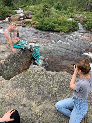 November 25, 2019, Newfoundland and Labrador, Canada: A group of bearded Canadian men have been transformed into mermen for a hilarious charity calendar...The Newfoundland and Labrador Beard and Moustache Club (NLBMC) have raised over £291,000 ($500,000) for local charities from sales of over 30,000 calendars worldwide and now the men are back for the 2020 edition sporting facial hair with fishtails and scales...Dubbed the â€oe2020 MerBâ€⠢ys Calendarâ€Â, it combines the word Merman with the Newfoundland term â€oebâ€⠢y†(pronounced â€oebyeâ€Â), a term similar to the word buddy. ..Hasan Hai, founder of the NLBMC and the MerBâ€⠢ys project, explains: â€oeOur club embraces healthy and progressive expressions of masculinity; we delight in breaking down outdated and harmful stereotypes. .. Masculinity - ZUMAc218 20191125_zia_c218_031 Copyright: xCOVERxImagesx