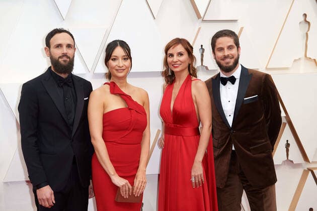 February 9, 2020, Hollywood, California, USA: Oscar nominees, Shane Boris, Joanne Natasegara, Petra Costa and Tiago Pavan arrive on the red carpet of The 92nd Oscars at the Dolby Theatre in Hollywood, CA on Sunday, February 9, 2020. Hollywood USA - ZUMAz03_ 20200209_sha_z03_463 Copyright: xAMPASx