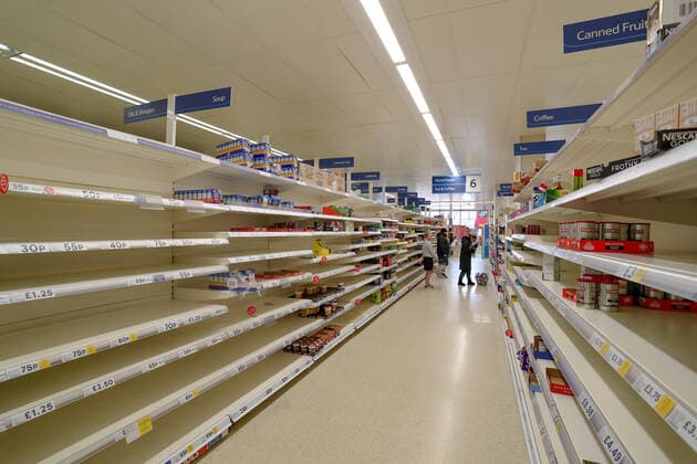 March 20, 2020, London, England, United Kingdom: Customers are seen shopping for items meanwhile groceries, meat, as well as hygienic shelves, go empty very fast at most supermarkets in London. For most people, the new coronavirus causes only mild or moderate symptoms, such as fever and cough. For some, especially older adults and people with existing health problems, it can cause more severe illness, including pneumonia. .Coronavirus claimed 144 lives to date of the British people, with 3,269 confirmed positive, as reported by authorities on Friday, March 20, 2020. London United Kingdom - ZUMAx02_ 20200320_zaf_x02_004 Copyright: xVudixXhymshitix