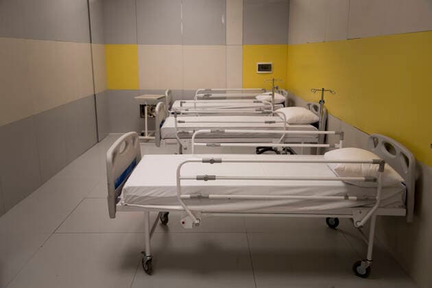 March 21, 2020, Tehran, Iran: A view of a temporary established emergency hospital in a part of the world s largest shopping mall complex called Iran Mall , to treat patients infected with the COVID-19 disease, caused by the SARS-CoV-2 coronavirus, in the northwest of the capital of Tehran, Iran. Iran is one of the countries most affected by the devastating pandemic of the coronavirus. According to the latest report by the Ministry of Health, there are at least 20,610 confirmed cases of coronavirus infections and 1,556 people have died from the virus throughout Iran. Tehran Iran - ZUMAf146 20200321_zip_f146_008 Copyright: xRouzbehxFouladix