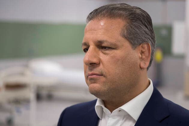 March 21, 2020, Tehran, Iran: Iranian Businessman, ALI ANSARI, is seen during an interview at a temporary established emergency hospital in a part of the world s largest shopping mall complex called Iran Mall , to treat patients infected with the COVID-19 disease, caused by the SARS-CoV-2 coronavirus, in the northwest of the capital of Tehran, Iran. Iran is one of the countries most affected by the devastating pandemic of the coronavirus. According to the latest report by the Ministry of Health, there are at least 20,610 confirmed cases of coronavirus infections and 1,556 people have died from the virus throughout Iran. Tehran Iran - ZUMAf146 20200321_zip_f146_024 Copyright: xRouzbehxFouladix